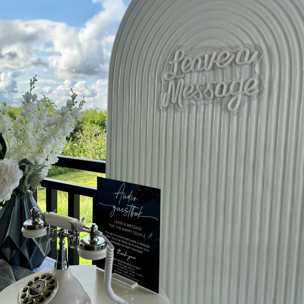audio guestbook setup by au vibe